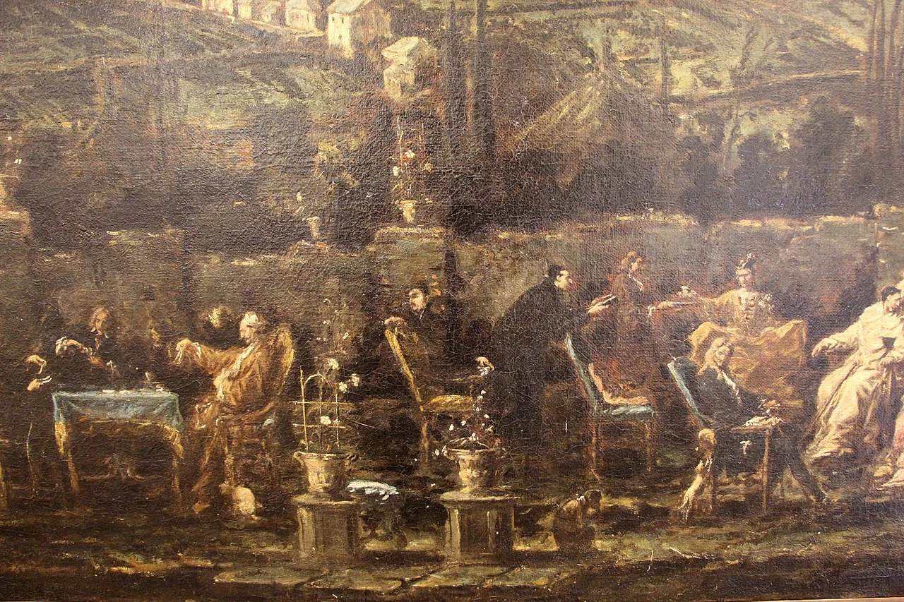 Festa in giardino ad Albaro - Palazzo Doria Tursi , Genova, dettaglio 1